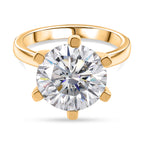 D'Joy Moissanite Solitaire Ring in 18K YG VermeilSterling Silver  5.275  Ct._8352027
