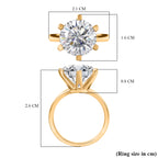 D'Joy Moissanite Solitaire Ring in 18K YG VermeilSterling Silver  5.275  Ct._8352027_5