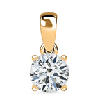 Royal Bali Collection - D'Joy Moissanite Solitaire Pendant in 18K Vermeil Yellow Gold Plating Sterling Silver 1.00 Ct._8352223