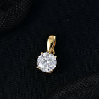 Royal Bali Collection - D'Joy Moissanite Solitaire Pendant in 18K Vermeil Yellow Gold Plating Sterling Silver 1.00 Ct._8352223_1