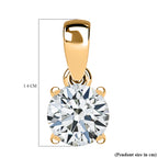 Royal Bali Collection - D'Joy Moissanite Solitaire Pendant in 18K Vermeil Yellow Gold Plating Sterling Silver 1.00 Ct._8352223_5