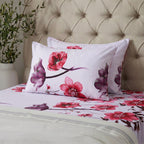 LIVMORE Set of 3 Printed Polyester Sheet Set - Double White_8352593_2