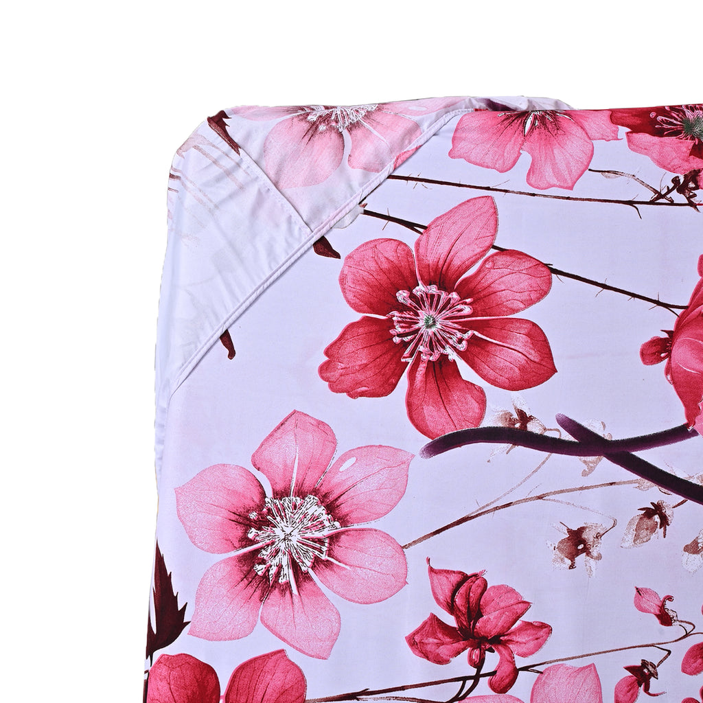 LIVMORE Set of 3 Printed Polyester Sheet Set - Double White_8352593_4