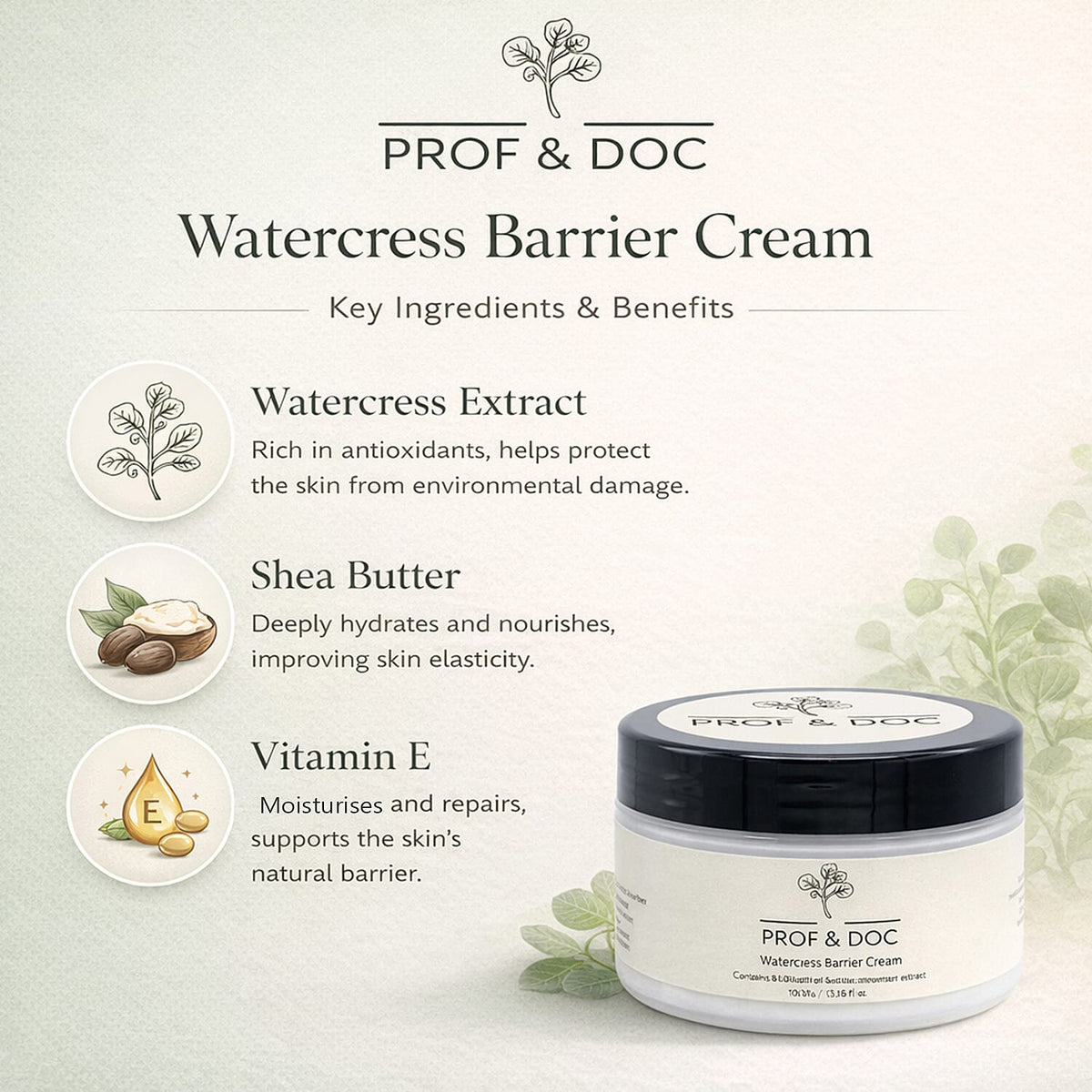 Prof &amp; Doc Watercress Barrier Cream - 100ml 8352772 2