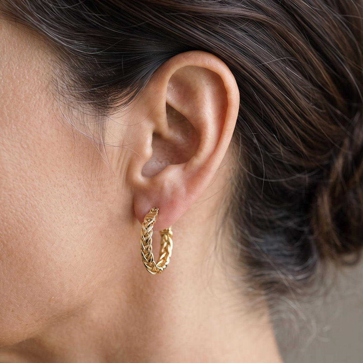 EverTrue Bronzella Collection - Full Hoop Earring with Clasp Back in Yellow Gold Tone 8352861 1