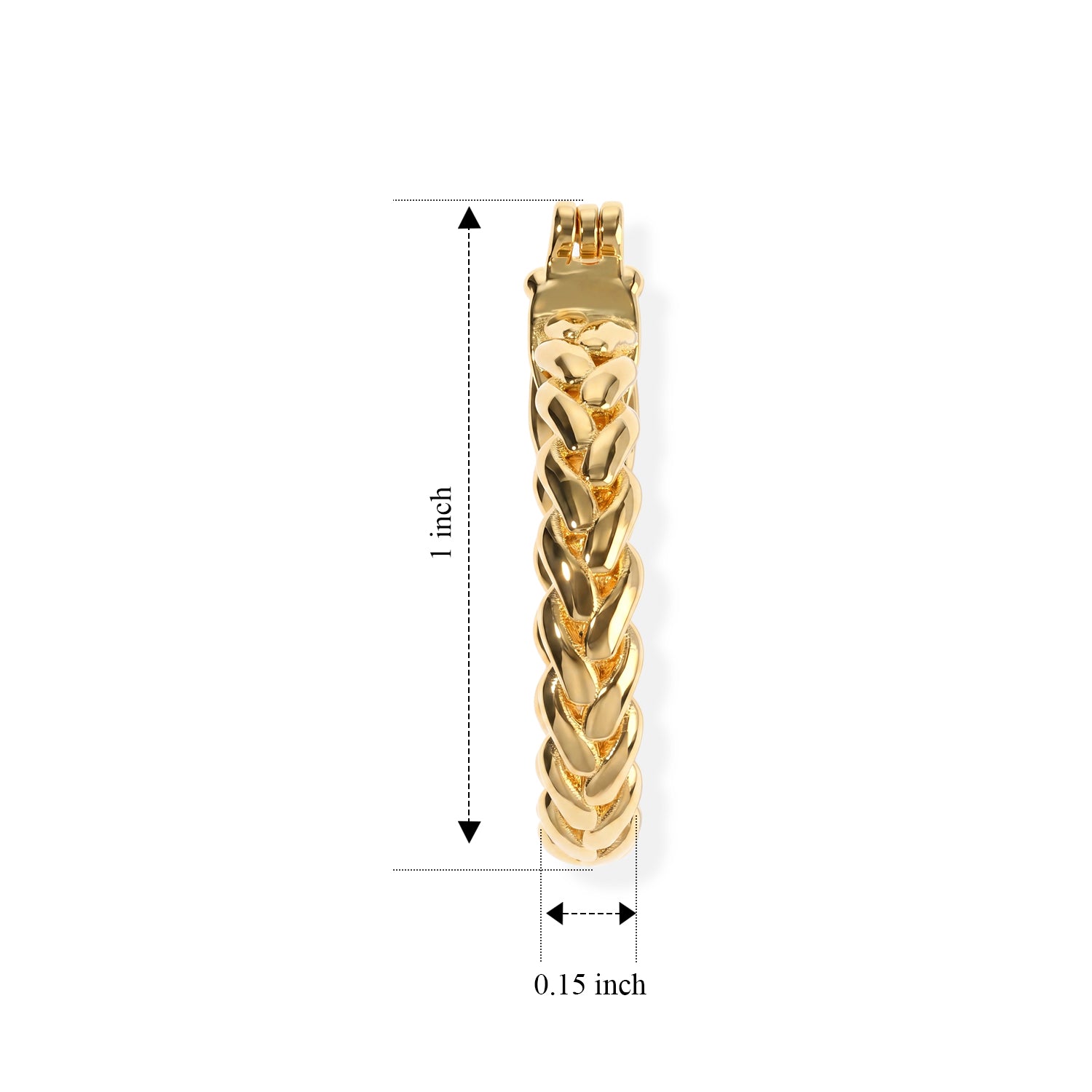 EverTrue Bronzella Collection - Full Hoop Earring with Clasp Back in Yellow Gold Tone 8352861 3