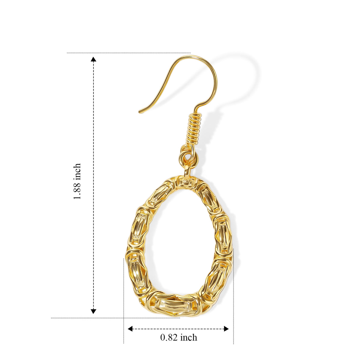 EverTrue Bronzella Collection - Earring with J Hook in Yellow Gold Tone 8352866 3