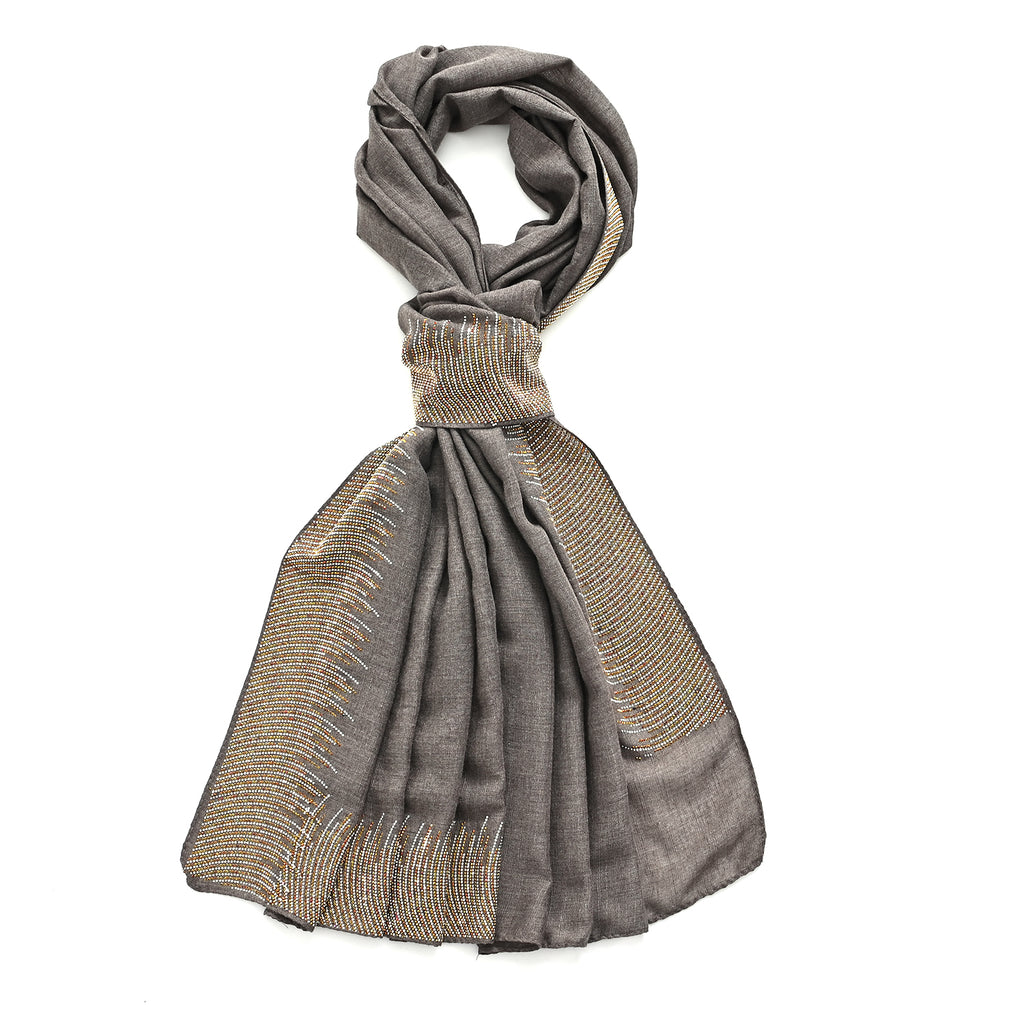 Limited Collection Sparkling Sequin Scarf (70 x 180 cm) - Grey_8352914_5