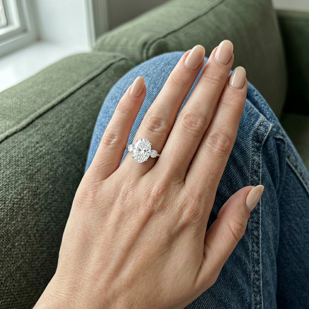 D'Joy Moissanite Solitaire Ring in Rhodium Overlay Sterling Silver  10.48 Ct._8353501_1