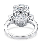 D'Joy Moissanite Solitaire Ring in Rhodium Overlay Sterling Silver  10.48 Ct._8353501_7