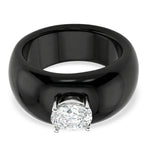 D'Joy Moissanite & Boots Black Jade Ring Band Ring in Rhodium Overlay Sterling Silver 31.45 Ct._8353530