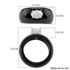 D'Joy Moissanite & Boots Black Jade Ring Band Ring in Rhodium Overlay Sterling Silver 31.45 Ct._8353530_5