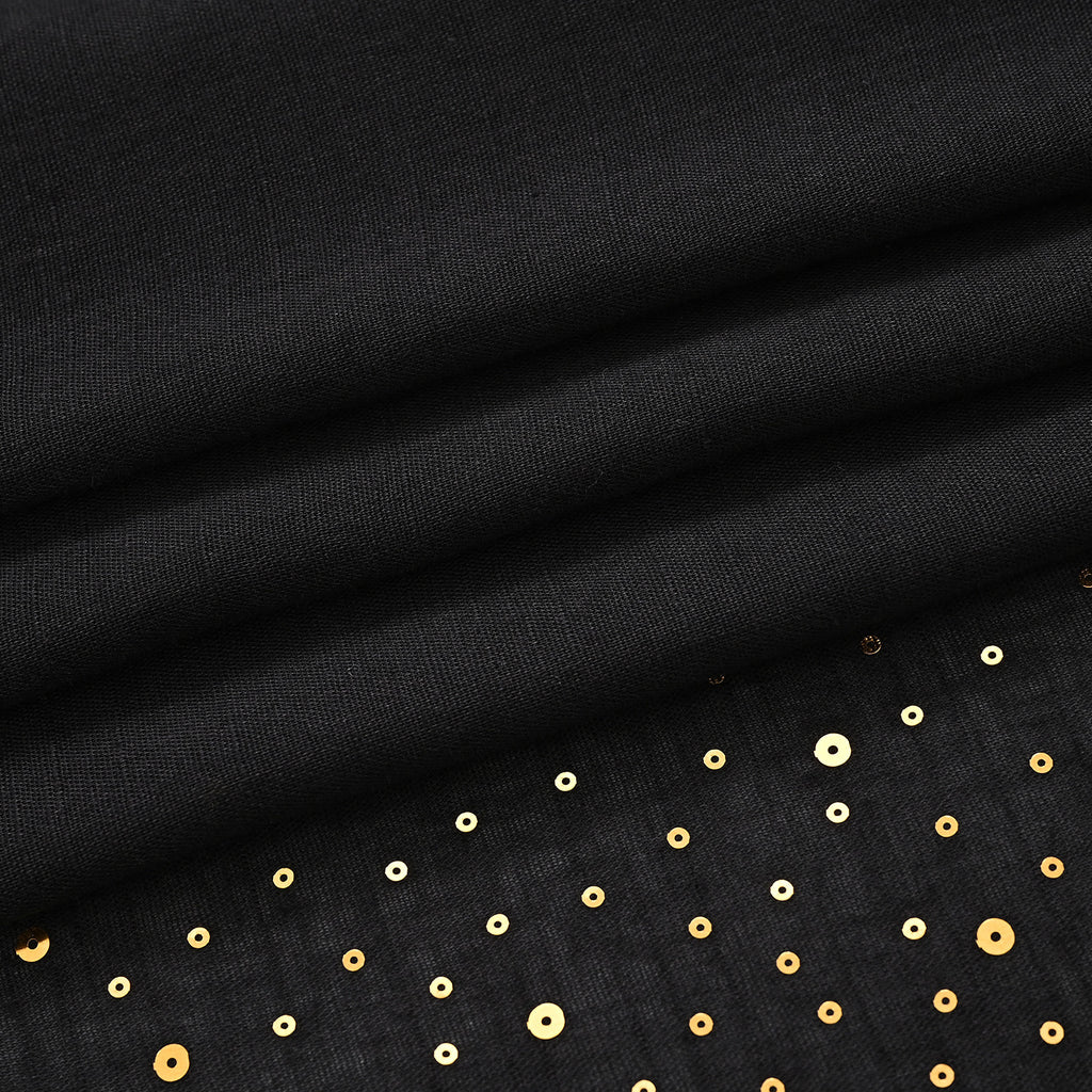 Limited Collection Sparkling Sequin Scarf (One Size, 180 x 70cm) - Black_8353997_4