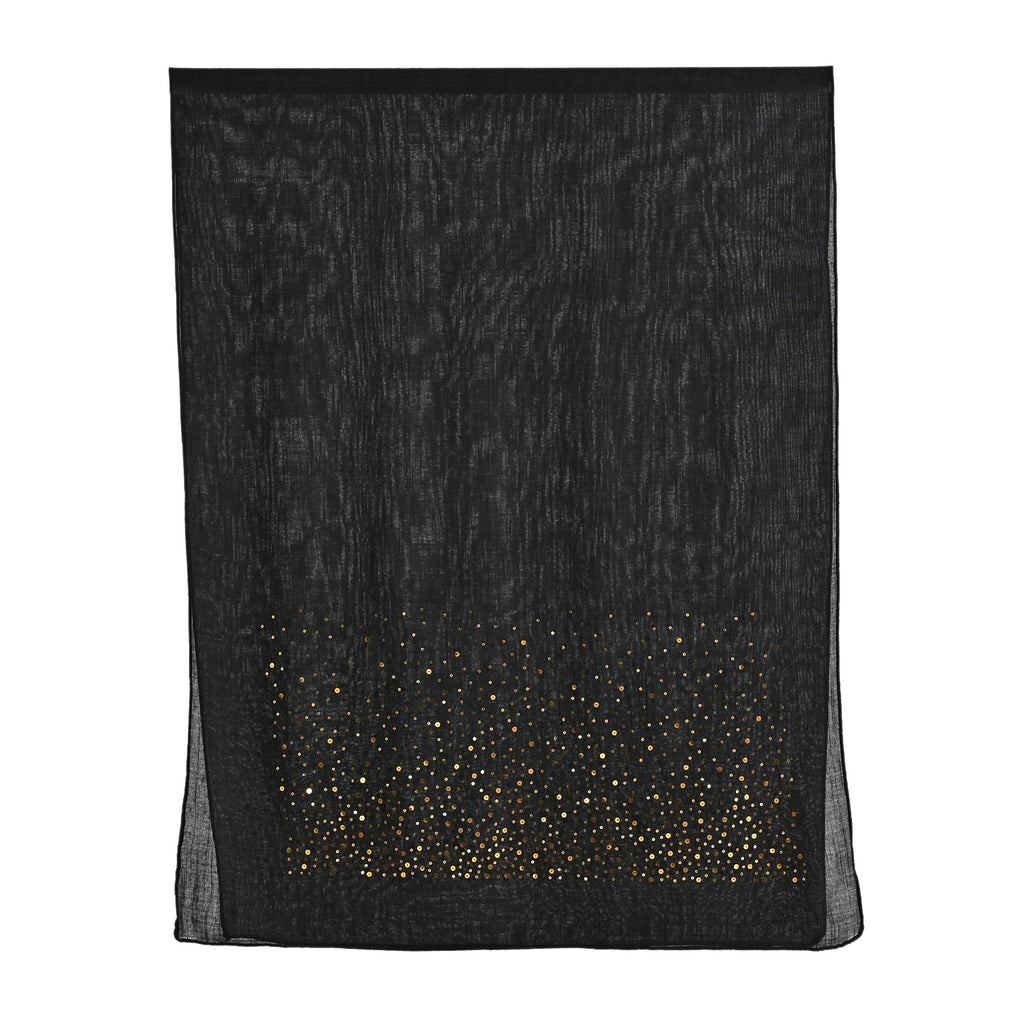 Limited Collection Sparkling Sequin Scarf (One Size, 180 x 70cm) - Black_8353997_6