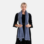 Limited Collection Embelished Season Shawl Shawl (180 x 70 Cm) - Blue_8354218_2