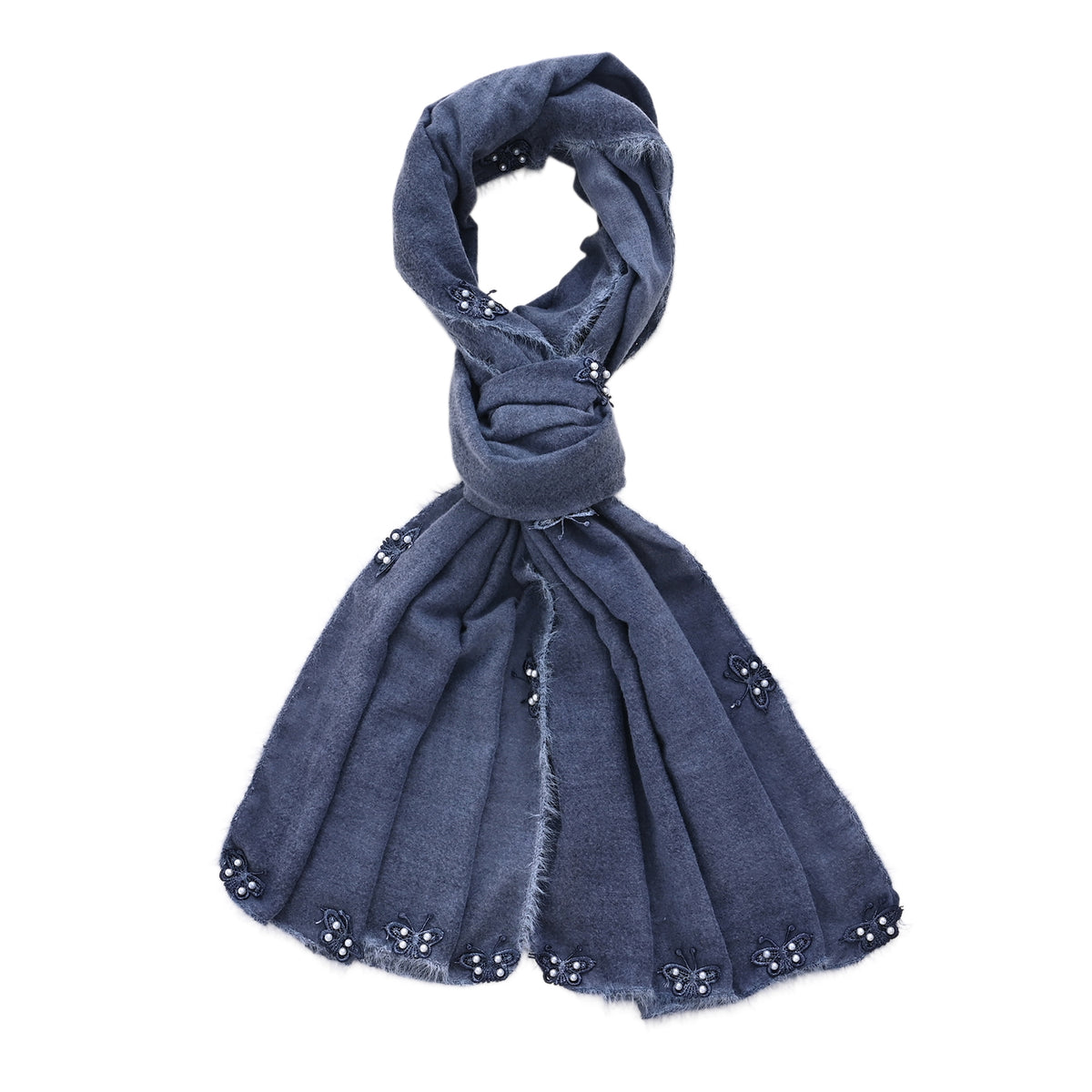 Limited Collection Embellished Season Shawl Shawl (180 x 70 Cm) - Blue V32515983 5