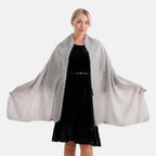 Limited Collection Embelished Season Shawl Shawl (180 x 70 Cm) - Grey_8354220