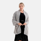 Limited Collection Embelished Season Shawl Shawl (180 x 70 Cm) - Grey_8354220_1