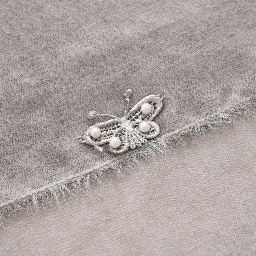 Limited Collection Embelished Season Shawl Shawl (180 x 70 Cm) - Grey_8354220_6