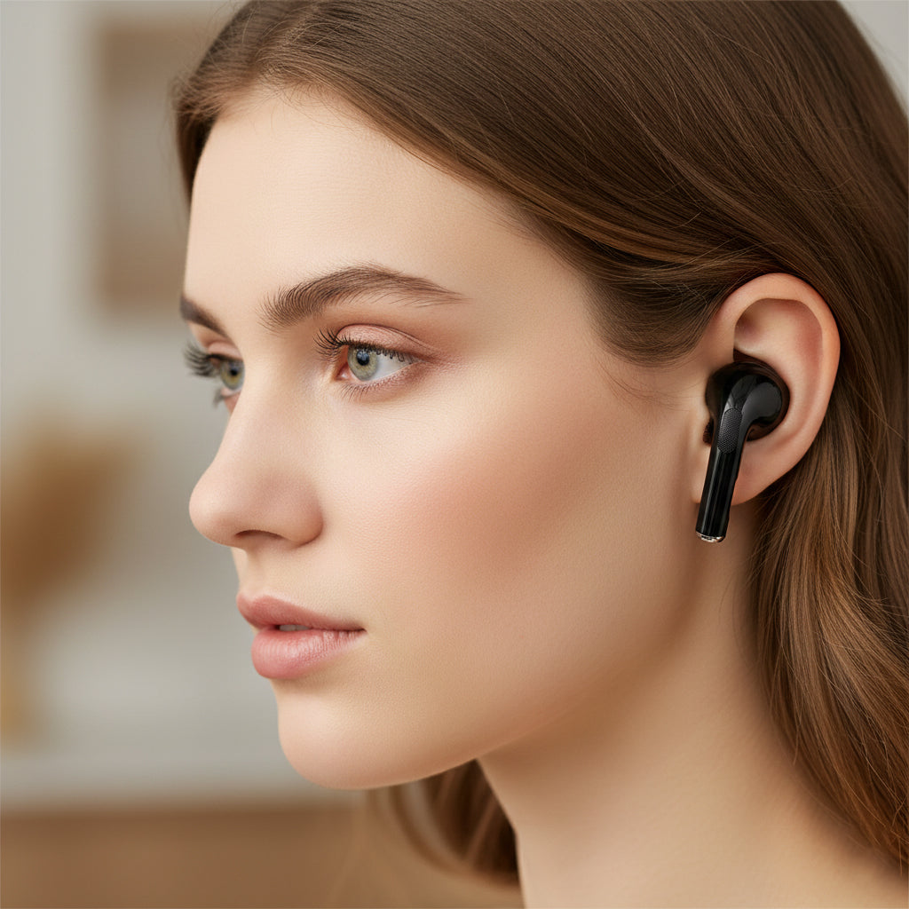 Sleek Ergonomic TWS Earbuds with 150mAh Charging Case and 2-3 Hours Playtime - Black V32667653 2
