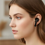 Sleek Ergonomic TWS Earbuds with 150mAh Charging Case and 2-3 Hours Playtime - Black_8354262_2