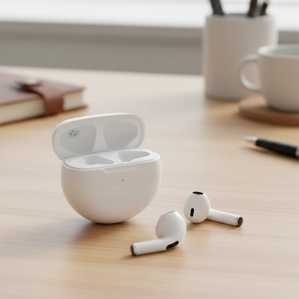 Sleek Ergonomic TWS Earbuds with 150mAh Charging Case and 2-3 Hours Playtime - White V32668727 1