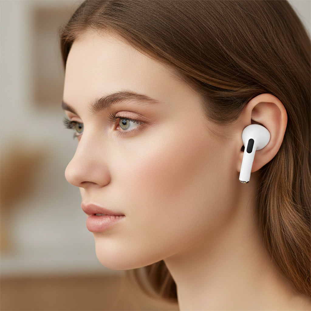 Sleek Ergonomic TWS Earbuds with 150mAh Charging Case and 2-3 Hours Playtime - White V32668727 2