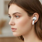 Sleek Ergonomic TWS Earbuds with 150mAh Charging Case and 2-3 Hours Playtime - White_8354263_2
