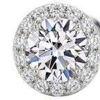 New York Close Out - 14K Yellow Gold Lab Grown Diamond (VS/GH) Halo Earring with Push Back 5.00 Ct._8354286_4