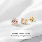 Luxoro 14K Yellow Gold AAA Morganite Earring, Gold Wt.1.47 Gms  1.500  Ct._8354396_3