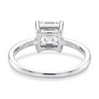 D'Joy - Royal Asscher Cut VS/EF Moissanite Solitaire Ring in Rhodium Overlay Sterling Silver 2.00 Ct._8354479_4