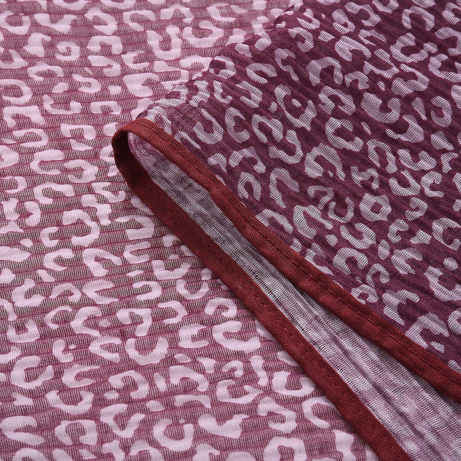 Leopard Print Evening Shawl (180 x 70 cm) - Purple V32530423 8