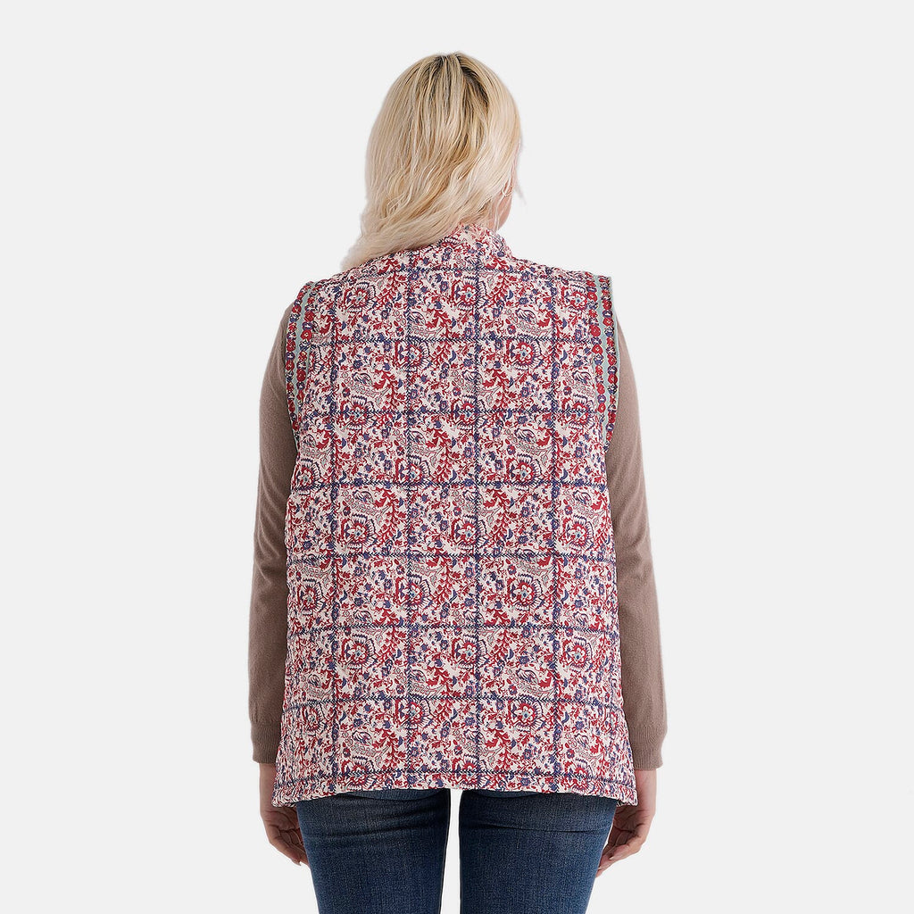 La Marey Chelsea Floral Print Gilet (Size 8-10) - Red_8355022_1