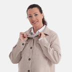 La Marey Corduroy Shacket with Checked Lining (Size 18 to 20) - Beige_8355464_6