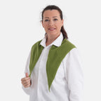 La Marey 100% Super Soft Wool Triangle Neck Scarf (103 x 34cm, One Size) - Green_8355697