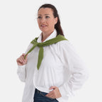 La Marey 100% Super Soft Wool Triangle Neck Scarf (103 x 34cm, One Size) - Green_8355697_2