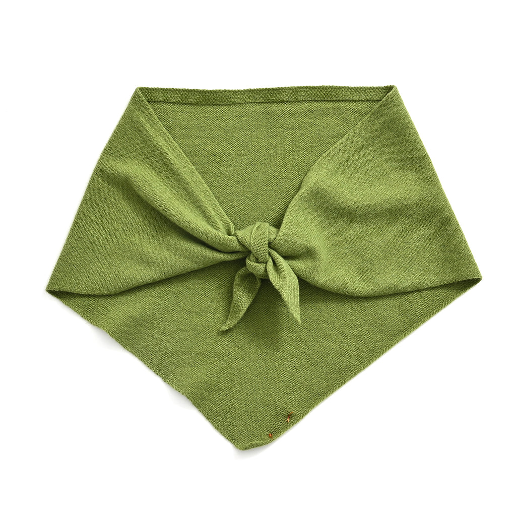 La Marey 100% Super Soft Wool Triangle Neck Scarf (103 x 34cm, One Size) - Green_8355697_4