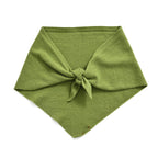 La Marey 100% Super Soft Wool Triangle Neck Scarf (103 x 34cm, One Size) - Green_8355697_4