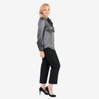 Best Seller Marina Kaneva Bow Tie Top (Size 8) - Silver_8355837_4