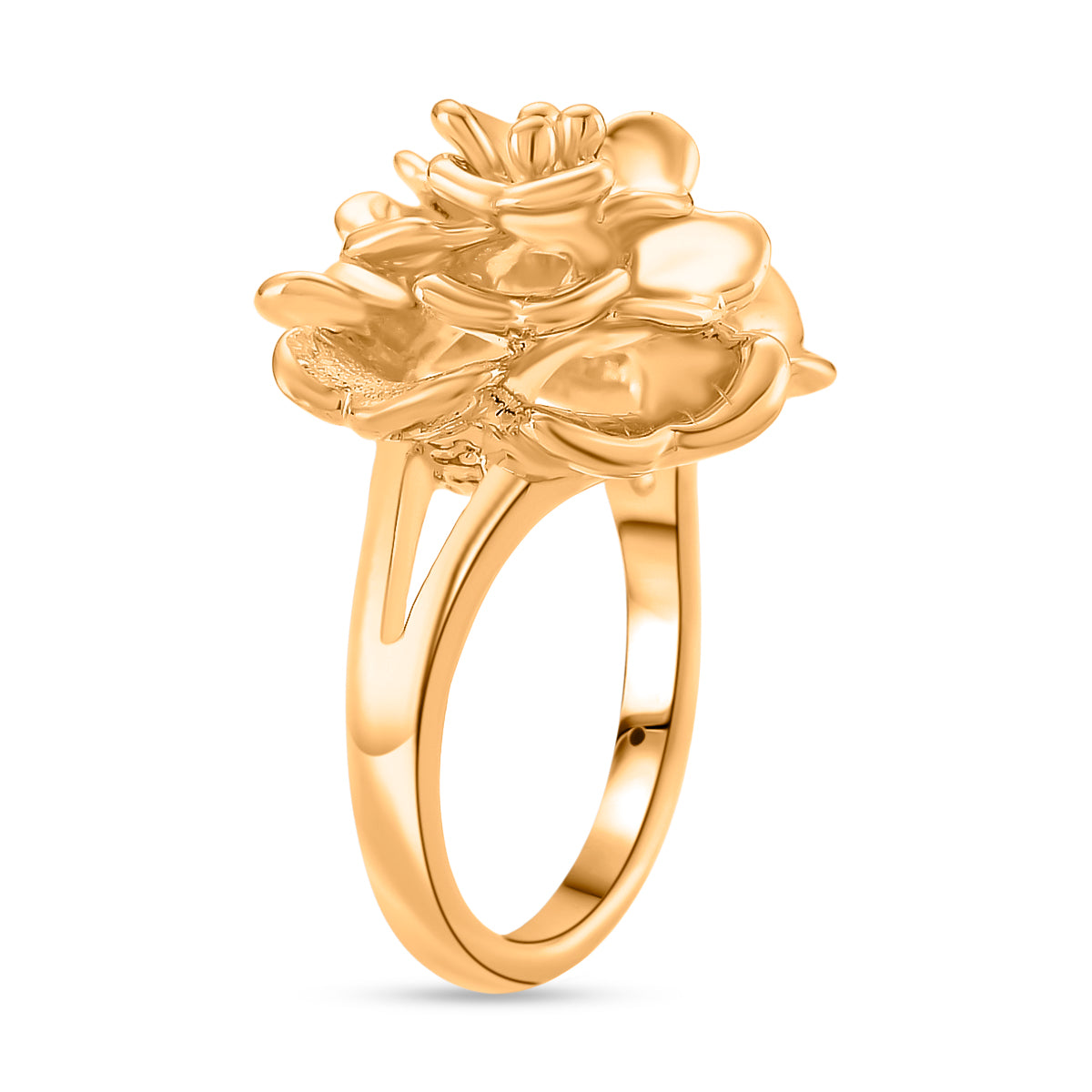 Designer Inspired -24K Yellow Gold ( 99.99 % Purity) Flower Ring 8355890 4