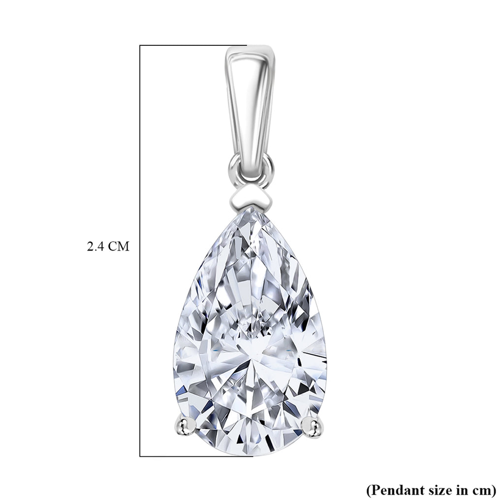 Luxuriant 950 Platinum IGI Certified Lab Grown Diamond (VS/EF) Pear Cut Solitaire Pendant 5.00 Ct._8356035_5