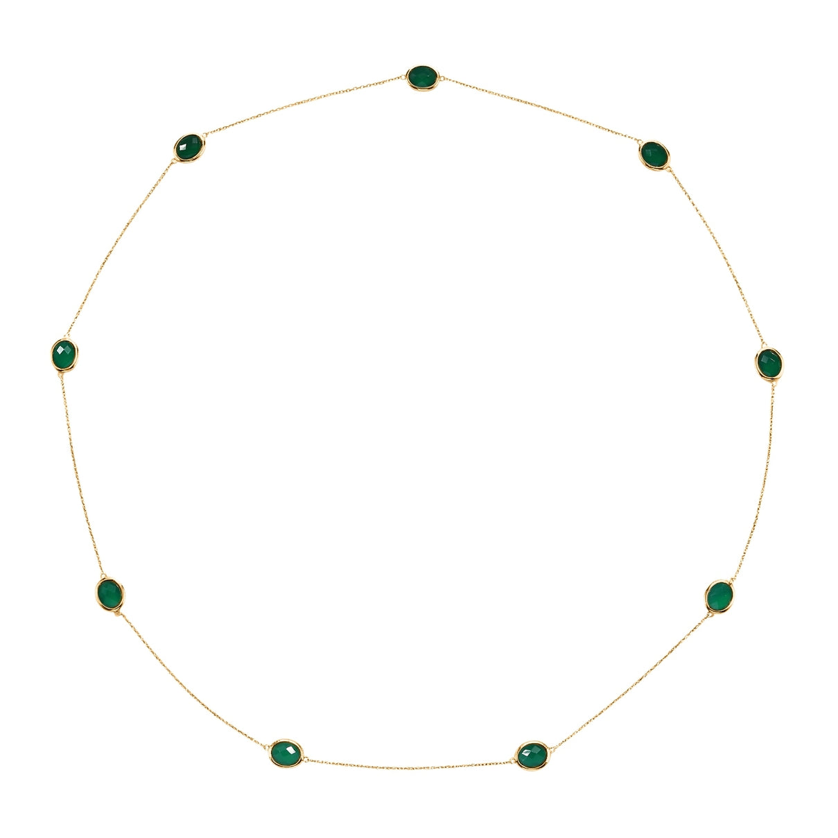 D'Joy - Green Onyx Necklace (Size - 30) in Platinum Overlay Sterling Silver 20.90 Ct. 8356263 4