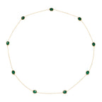 D'Joy - Green Onyx Necklace (Size - 30) in Yellow Gold Plated Sterling Silver 20.90 Ct._8356263_3