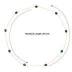 D'Joy - Green Onyx Necklace (Size - 30) in Yellow Gold Plated Sterling Silver 20.90 Ct._8356263_4