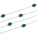 D'Joy - Green Onyx Necklace (Size - 30) in Platinum Overlay Sterling Silver 20.90 Ct._8356264_4
