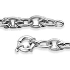 Rhodium Overlay Sterling Silver Bracelet (Size - 8), Silver Wt. 25.44 Gms_8356381_3