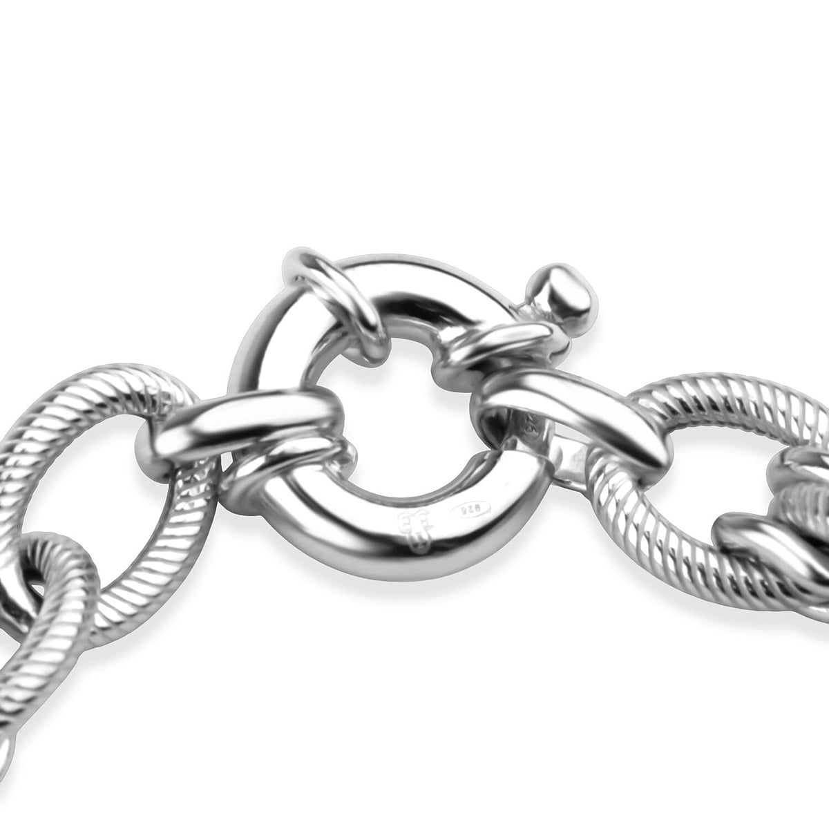 Rhodium Overlay Sterling Silver Bracelet (Size - 8), Silver Wt. 25.44 Gms V32516630 4