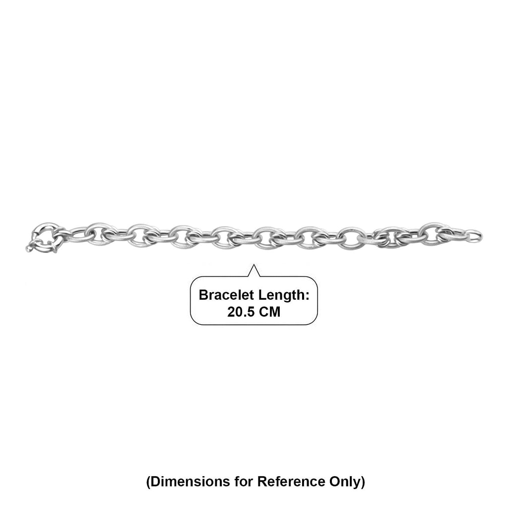 Rhodium Overlay Sterling Silver Bracelet (Size - 8), Silver Wt. 25.44 Gms_8356381_5