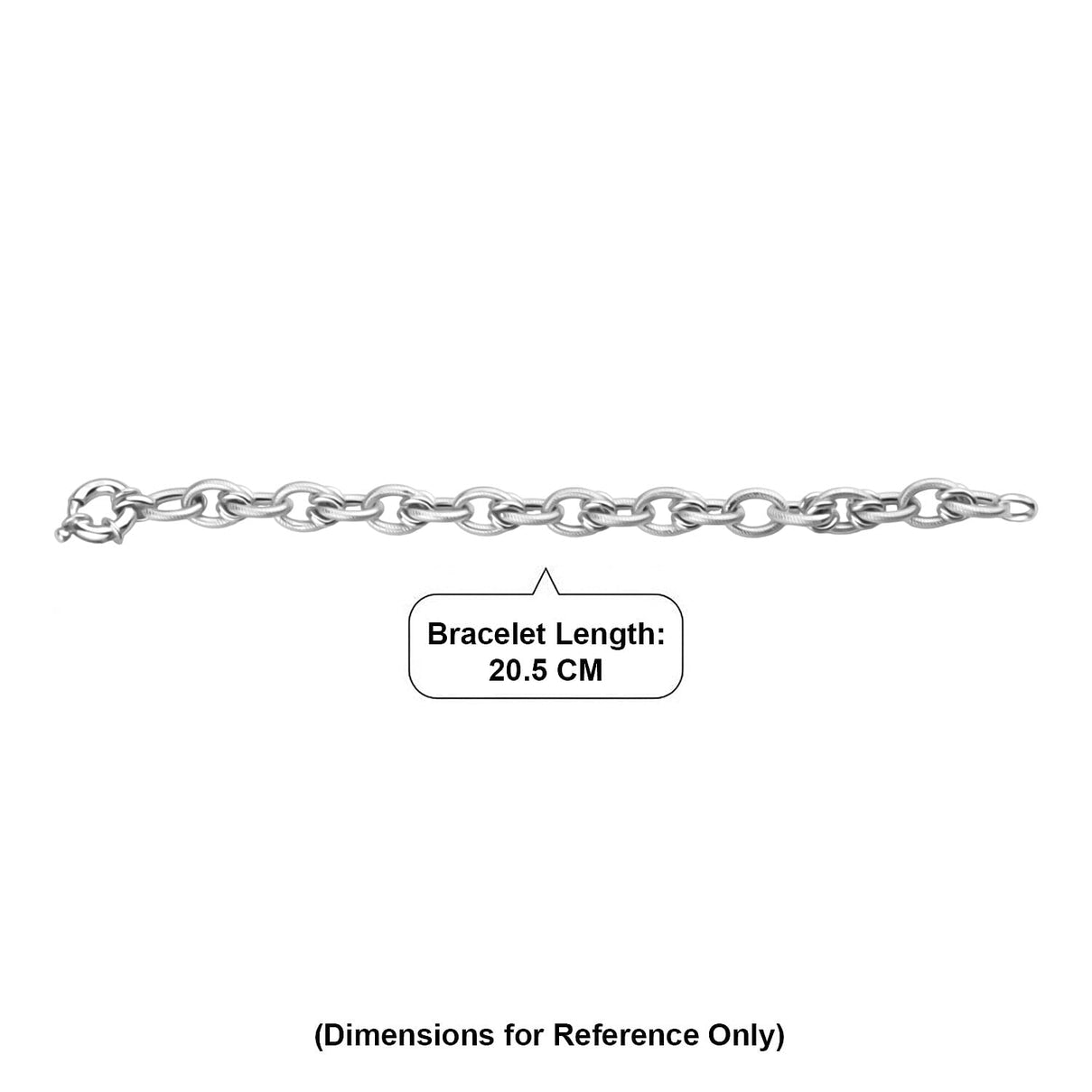 Rhodium Overlay Sterling Silver Bracelet (Size - 8), Silver Wt. 25.44 Gms V32516630 5