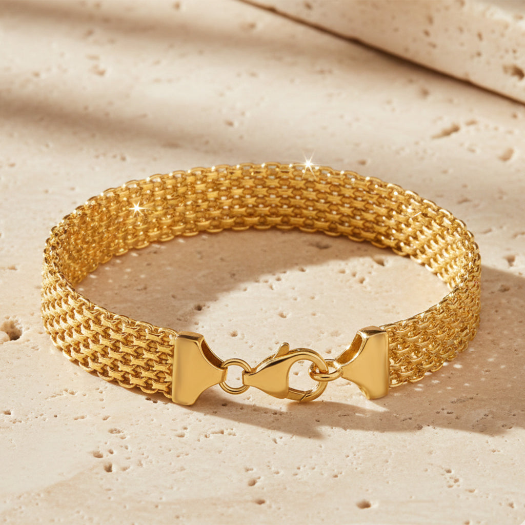 Italian Made - 9K Yellow Gold Bismark Bracelet (Size 7.50) with Lobster Clasp, Gold Wt. 5.50 Gms._8356391_2
